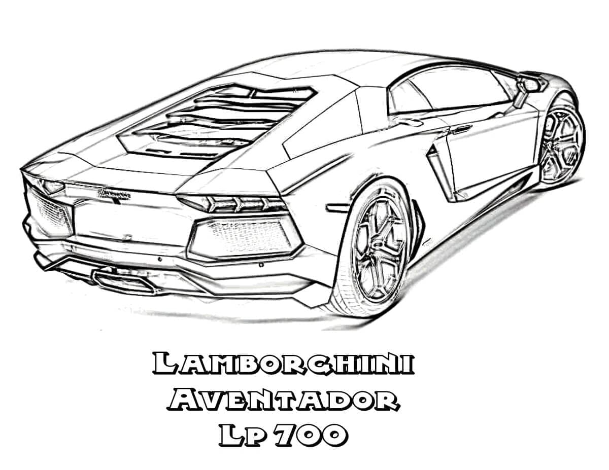 Lamborghini aventador lp coloring page