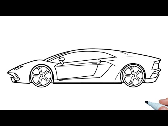 How to draw a laborghini aventador step by step drawing laborghini lp