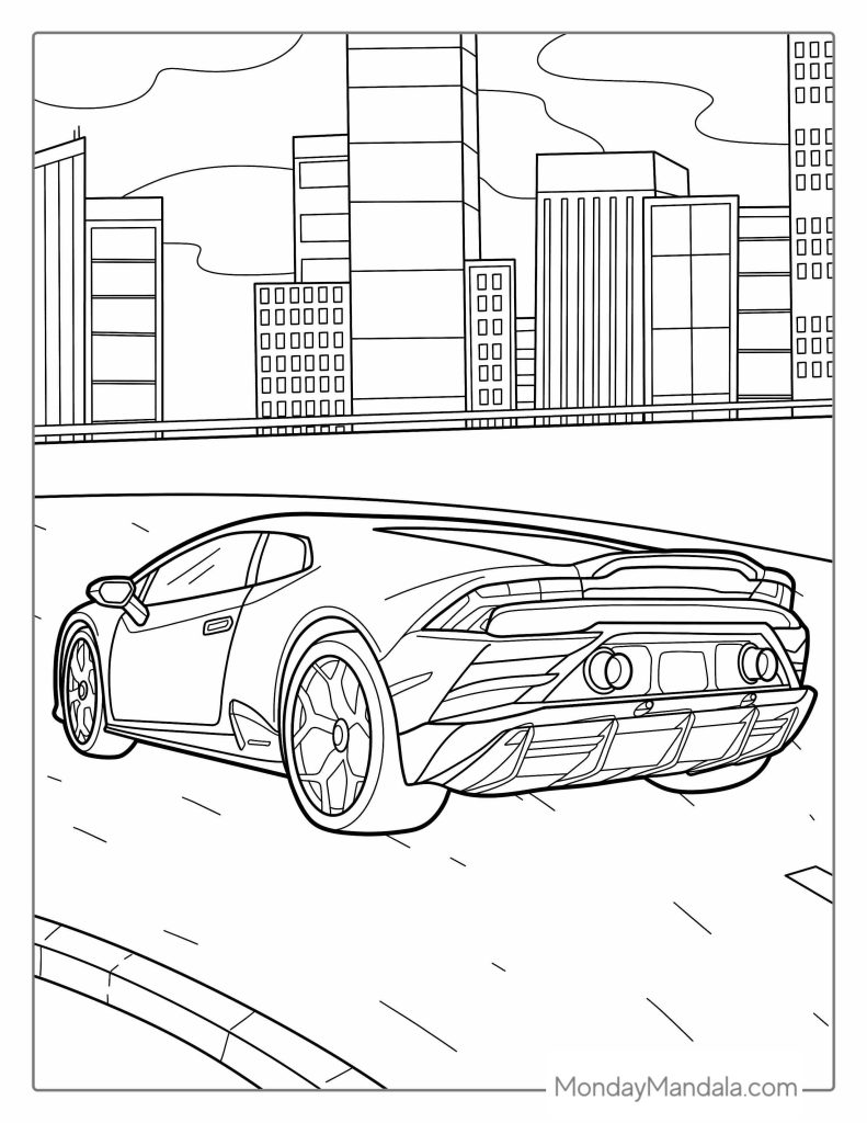 Lamborghini coloring pages free pdf printables