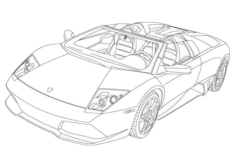 Free printable lamborghini coloring page