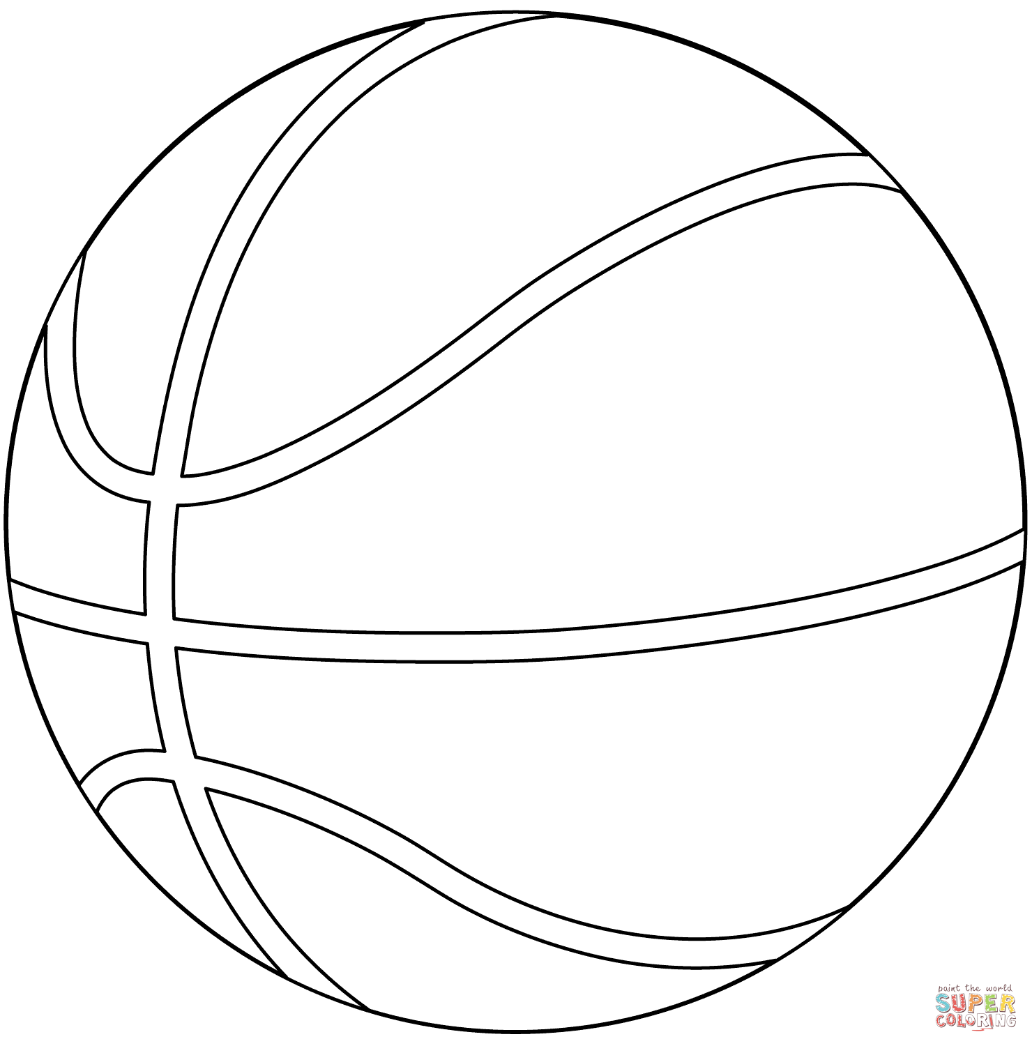 Basketball ball coloring page free printable coloring pages