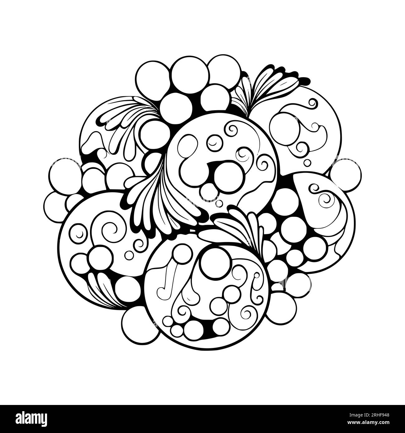 Ball coloring page for kids stock vector image art