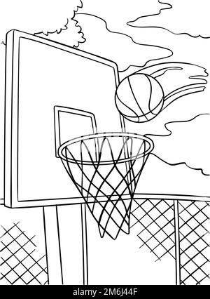 Ball coloring page for kids stock vector image art