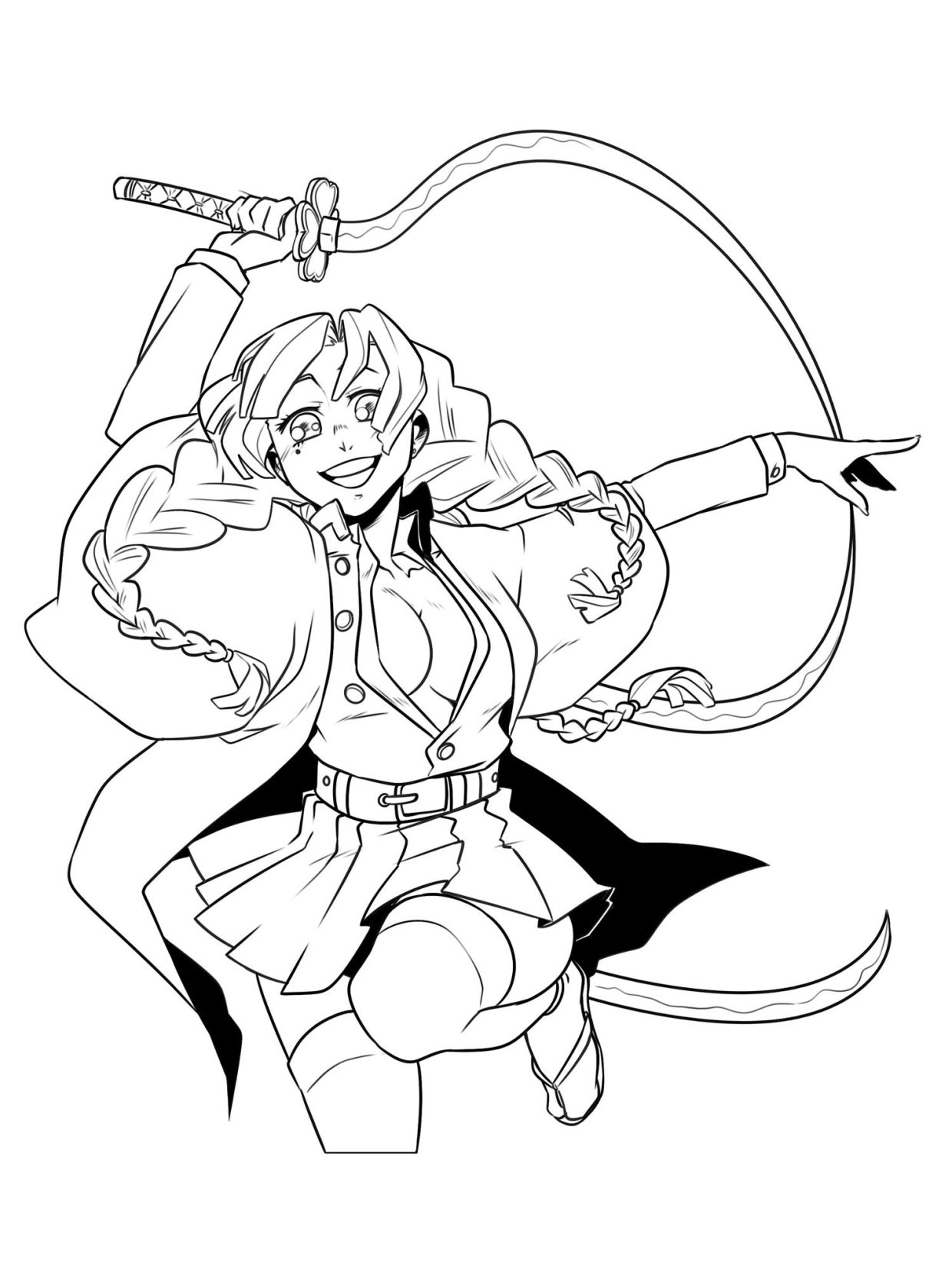 Demon slayer coloring pages printable free and easy