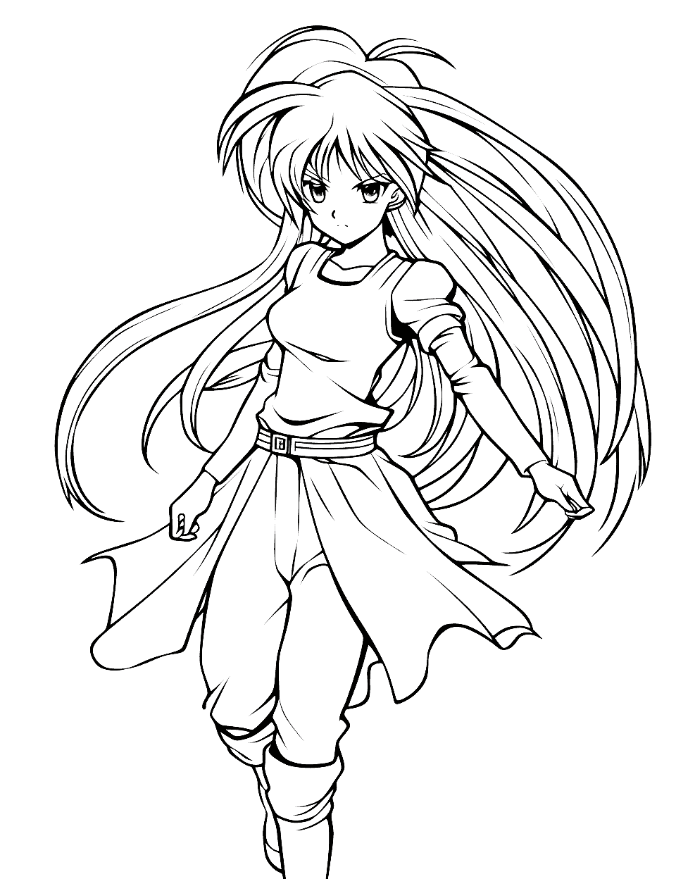 Anime coloring pages free printable sheets