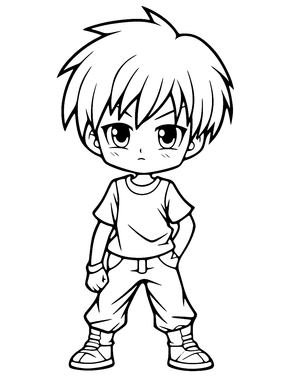 Anime coloring pages free printable sheets