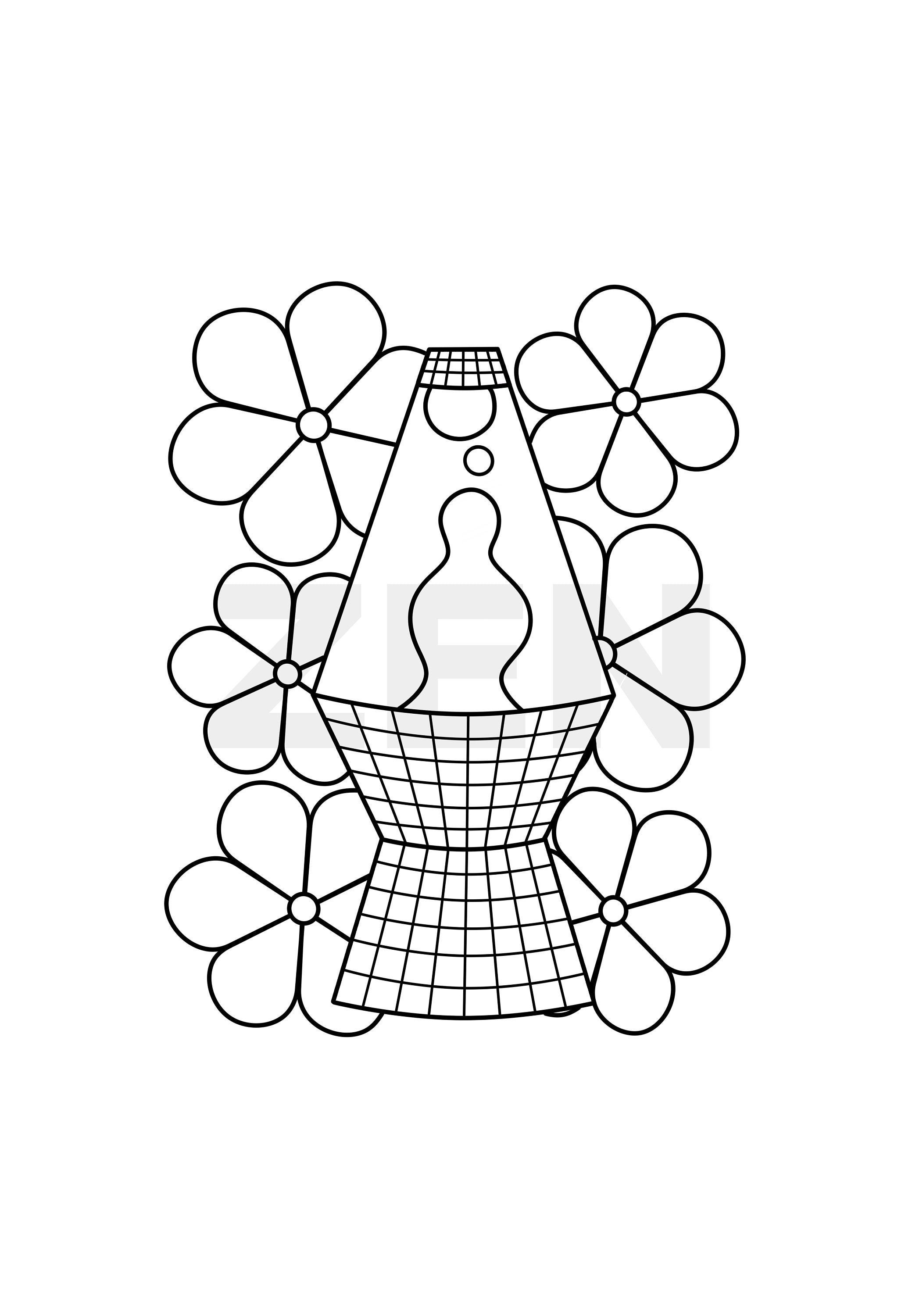 Lava lamp printable adult coloring page coloring page for adults and kids printable coloring sheets groovy coloring page