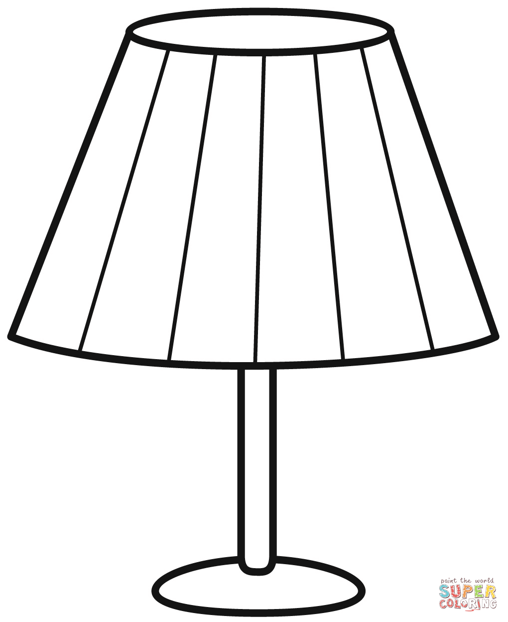 Bedside lamp coloring page free printable coloring pages