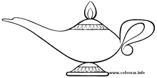 Genie lamp coloring page