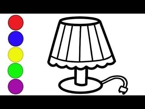 Lamp drawingpainting and coloring for kids and toddlersdraw lamp light lamplightroshni