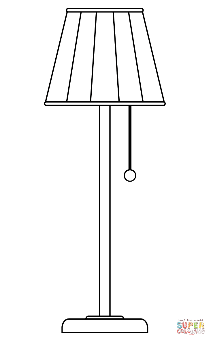 Floor lamp coloring page free printable coloring pages