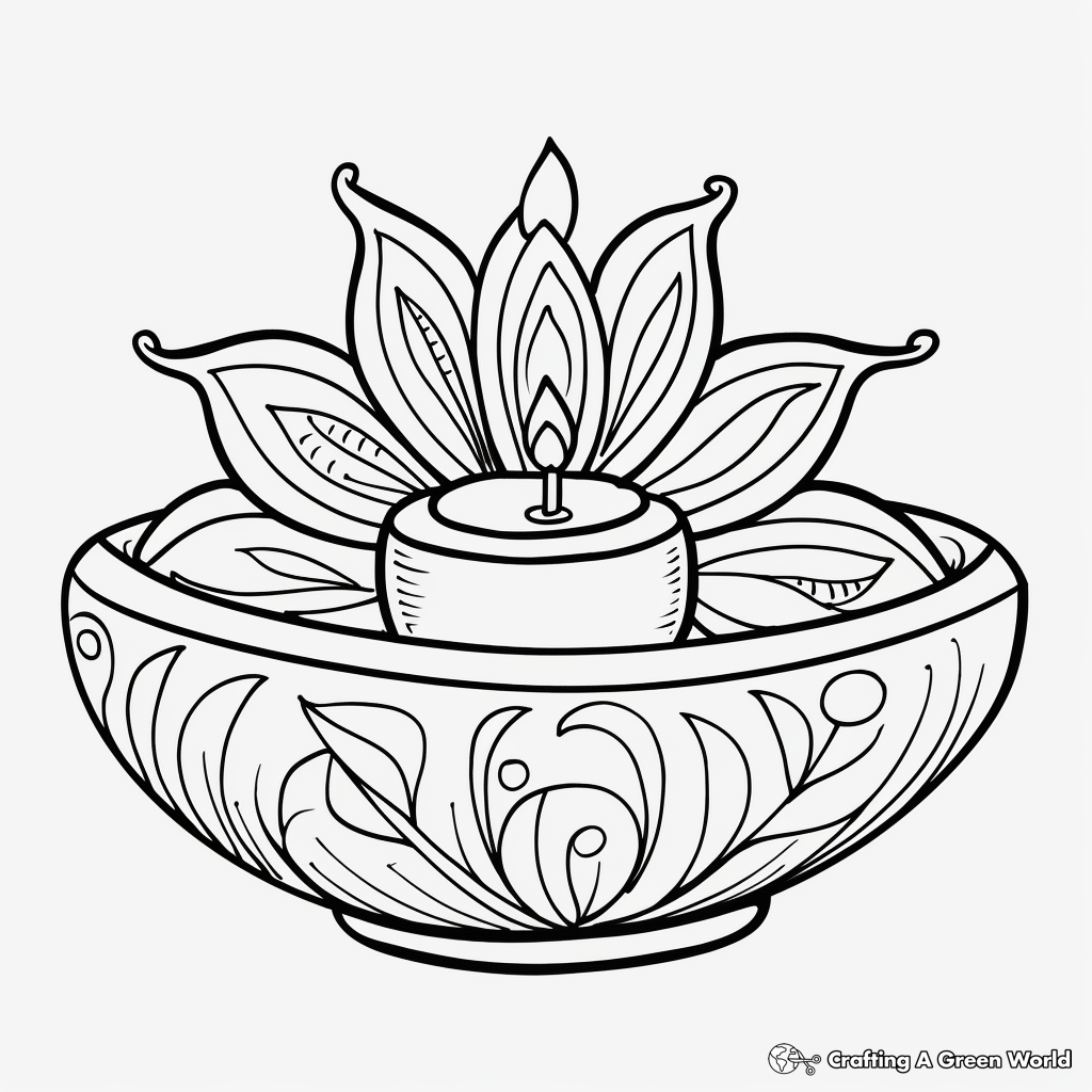 Candle coloring pages