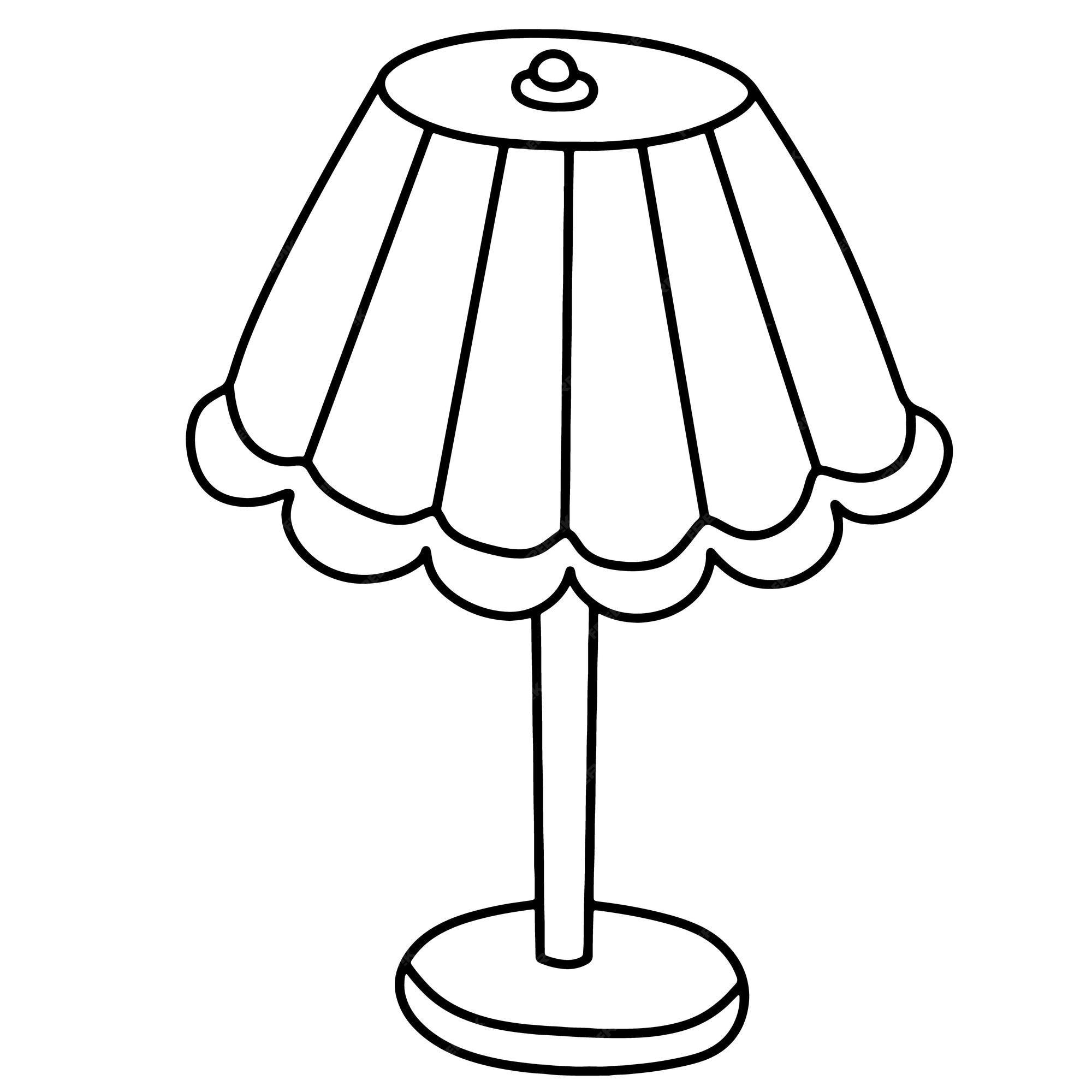 Premium vector lamp furniture cartoon doodle kawaii anime coloring page cute illustration drawing clip art