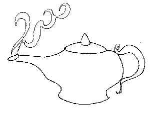 Magic lamp coloring page