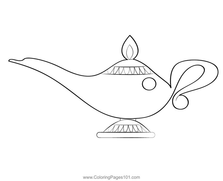 Magic lamp coloring page in coloring pages magic lamp coloring pages for kids