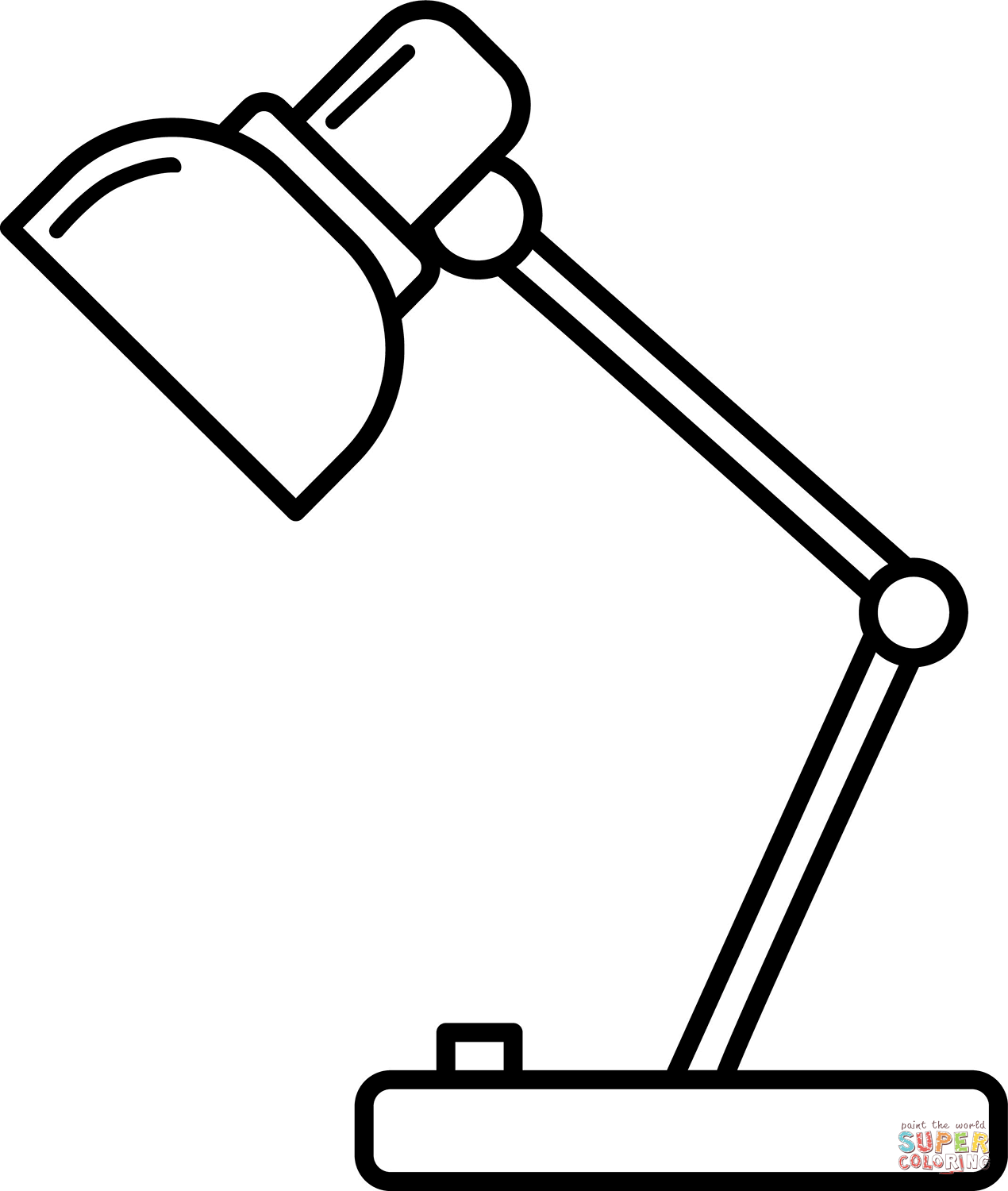 Desk lamp coloring page free printable coloring pages