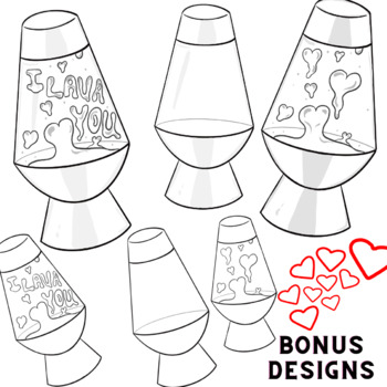 Valentines lava lamp coloring pages clip art