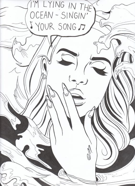 Lana del rey coloring pages lana del rey art lana del rey coloring pages