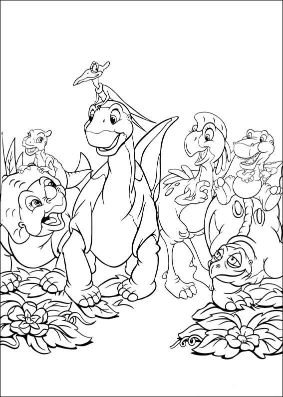 The land before time coloring pages â