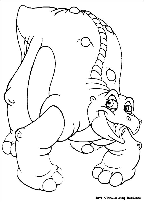 The land before time coloring picture