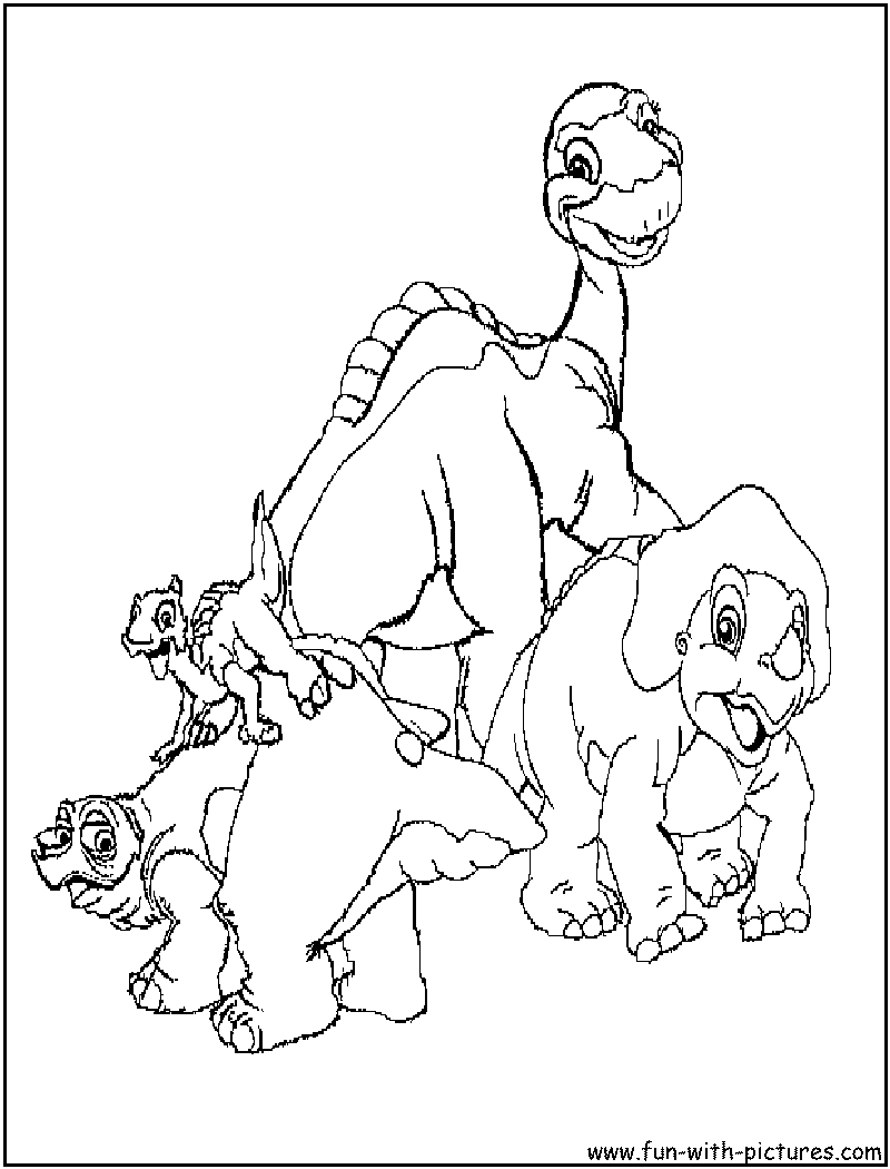 Land before time coloring page