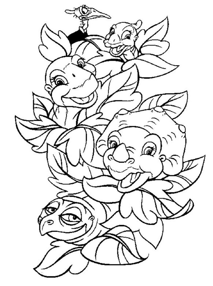 Pretty photo of land before time coloring pages