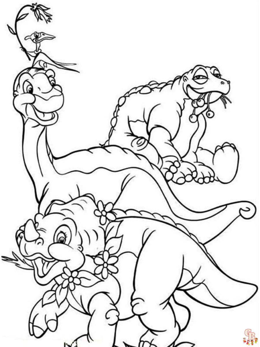 Printable land before time coloring pages free