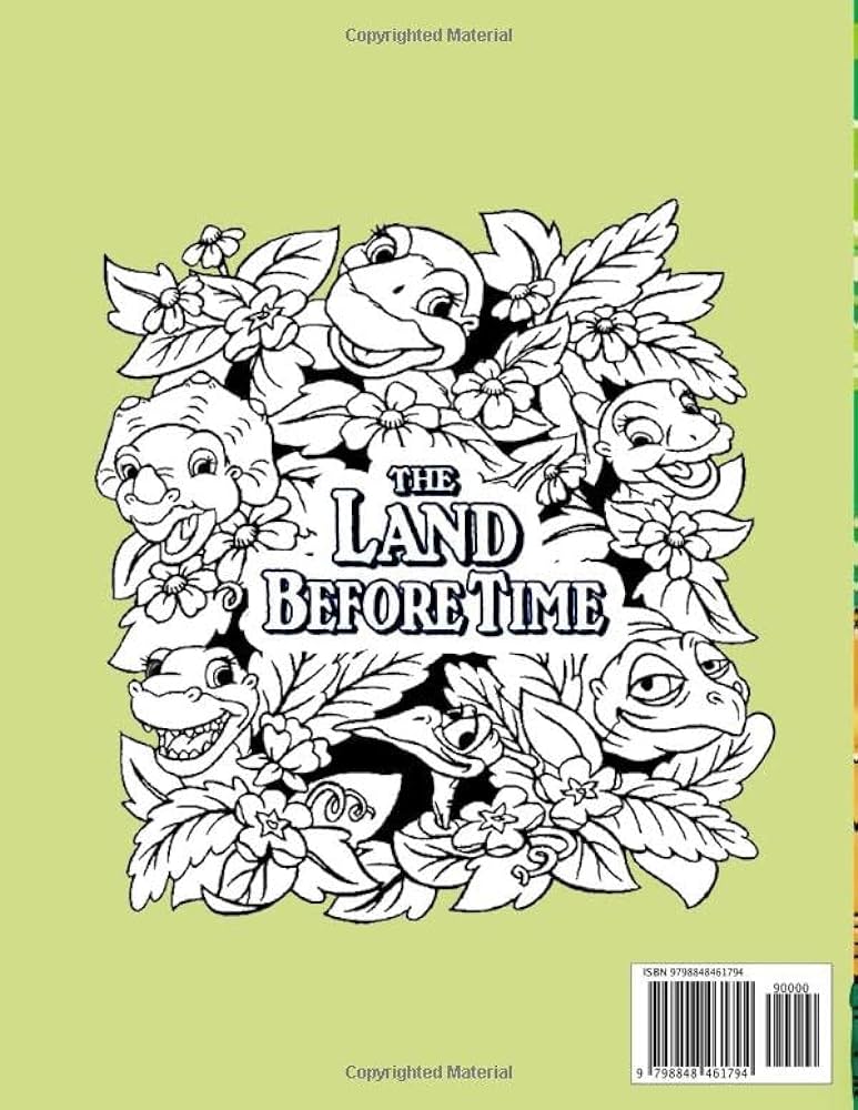 The land before time coloring book coloring book for kids ages
