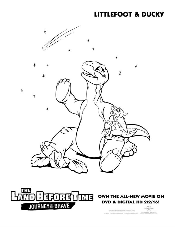 Land before time littlefoot ducky coloring page mama likes this cartoon coloring pages coloring pages disney coloring pages