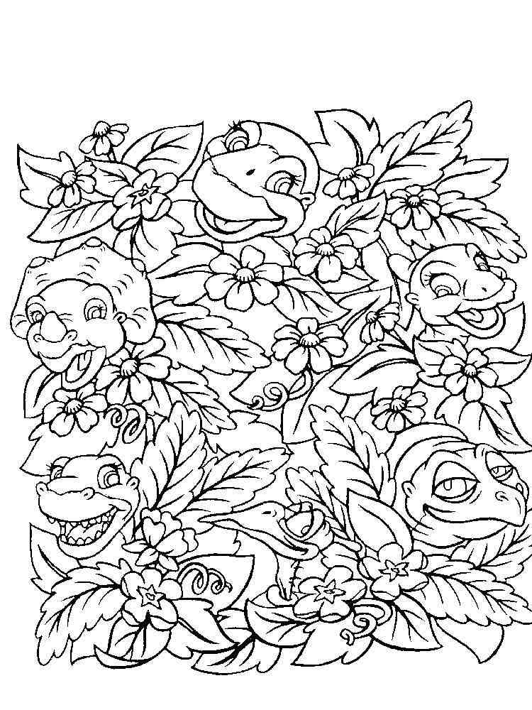 Land before time coloring pages