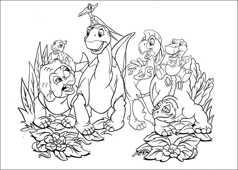 Land before time coloring pages free download