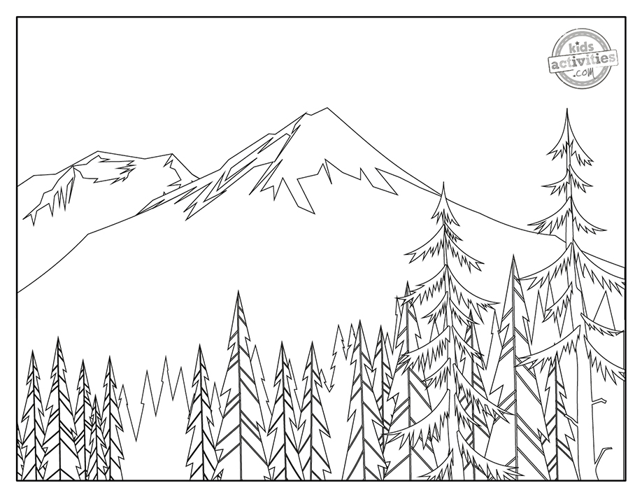 Free Printable Landscape Coloring Pages for Kids