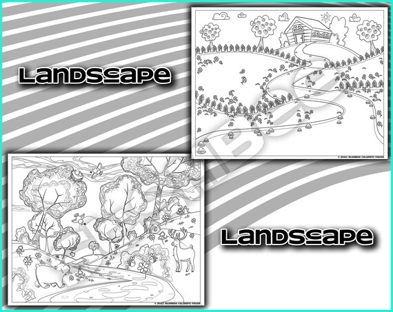 Adult coloring pages printable landscape coloring page for adult adult coloring book pdf printable coloring page adult colouring