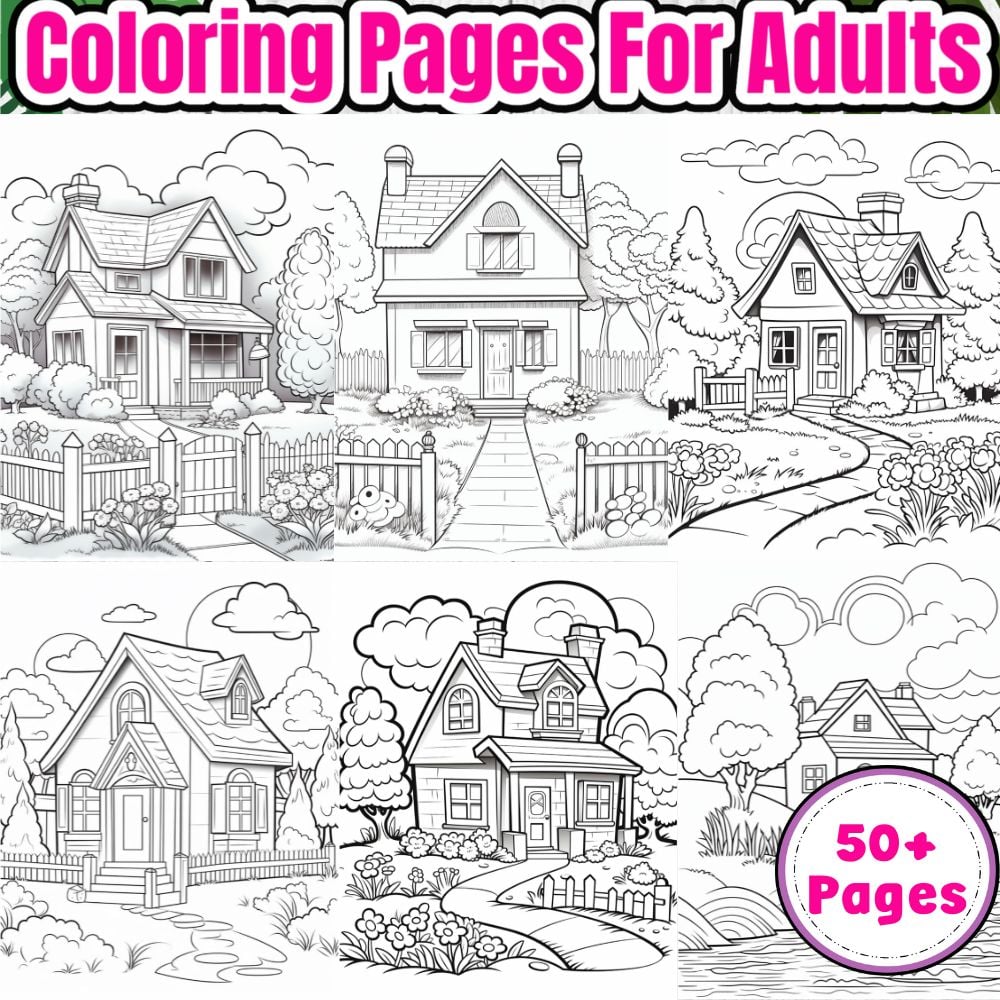 Relaxing landscape coloring pages