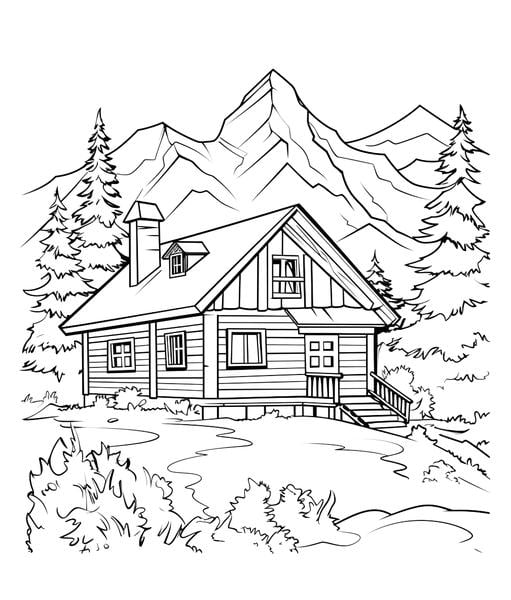 Free printable mountains coloring pages list