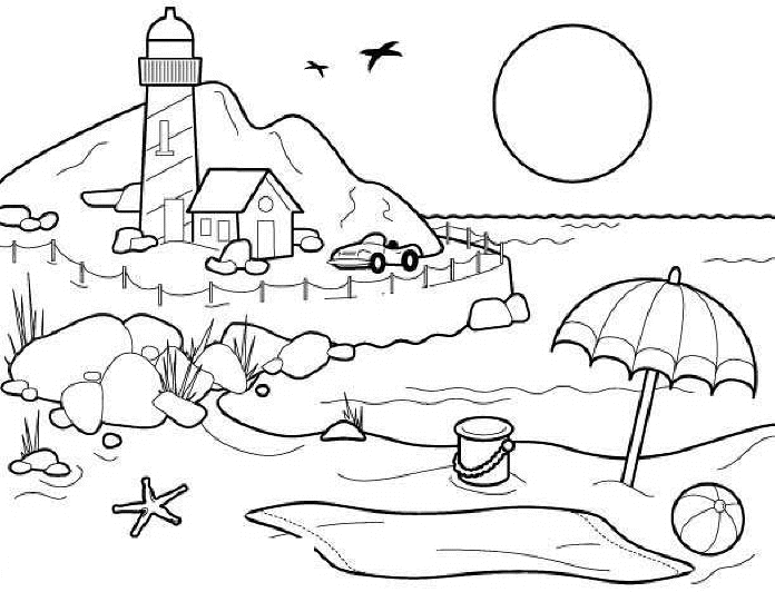 Landscape nature â free printable coloring pages