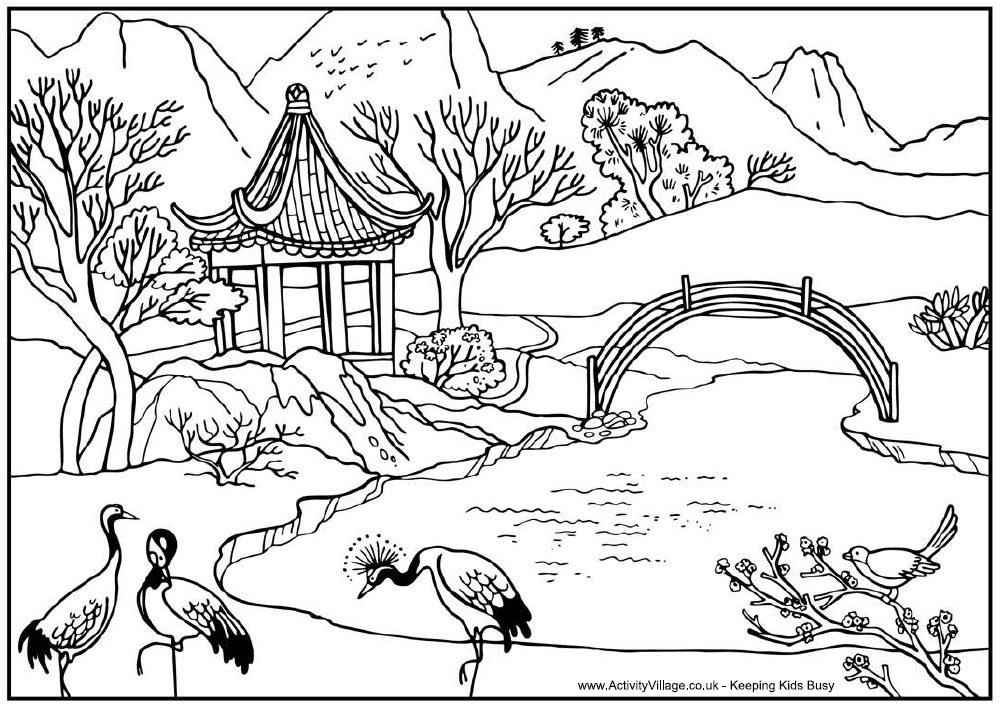 Free spring landscape coloring pages download free spring landscape coloring pages png images free cliparts on clipart library