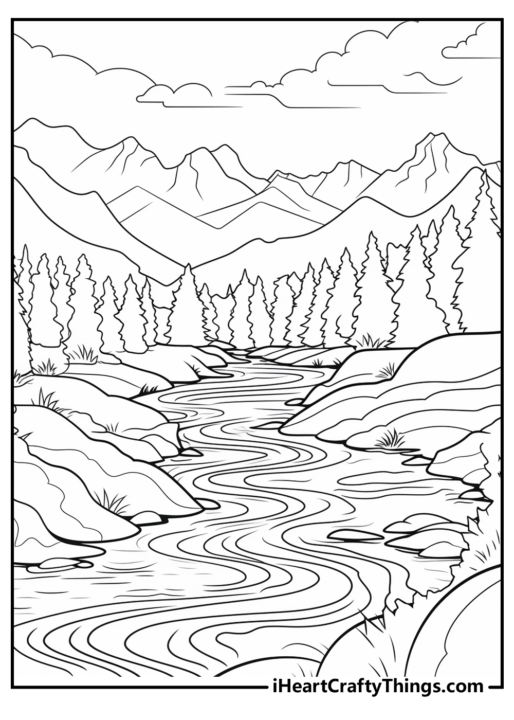 Printable landscape coloring pages updated