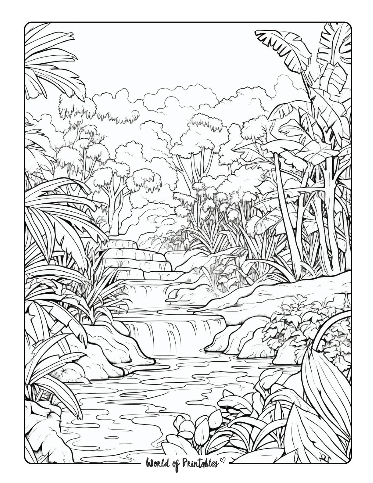 Landscape coloring pages