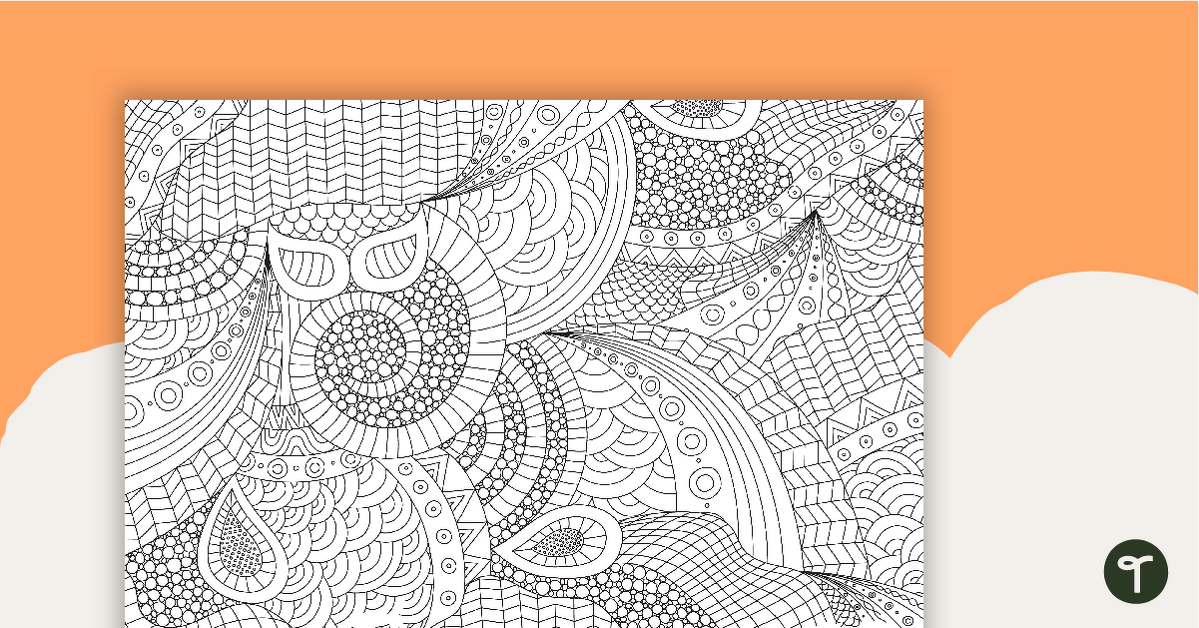 Mindfulness colouring in sheet