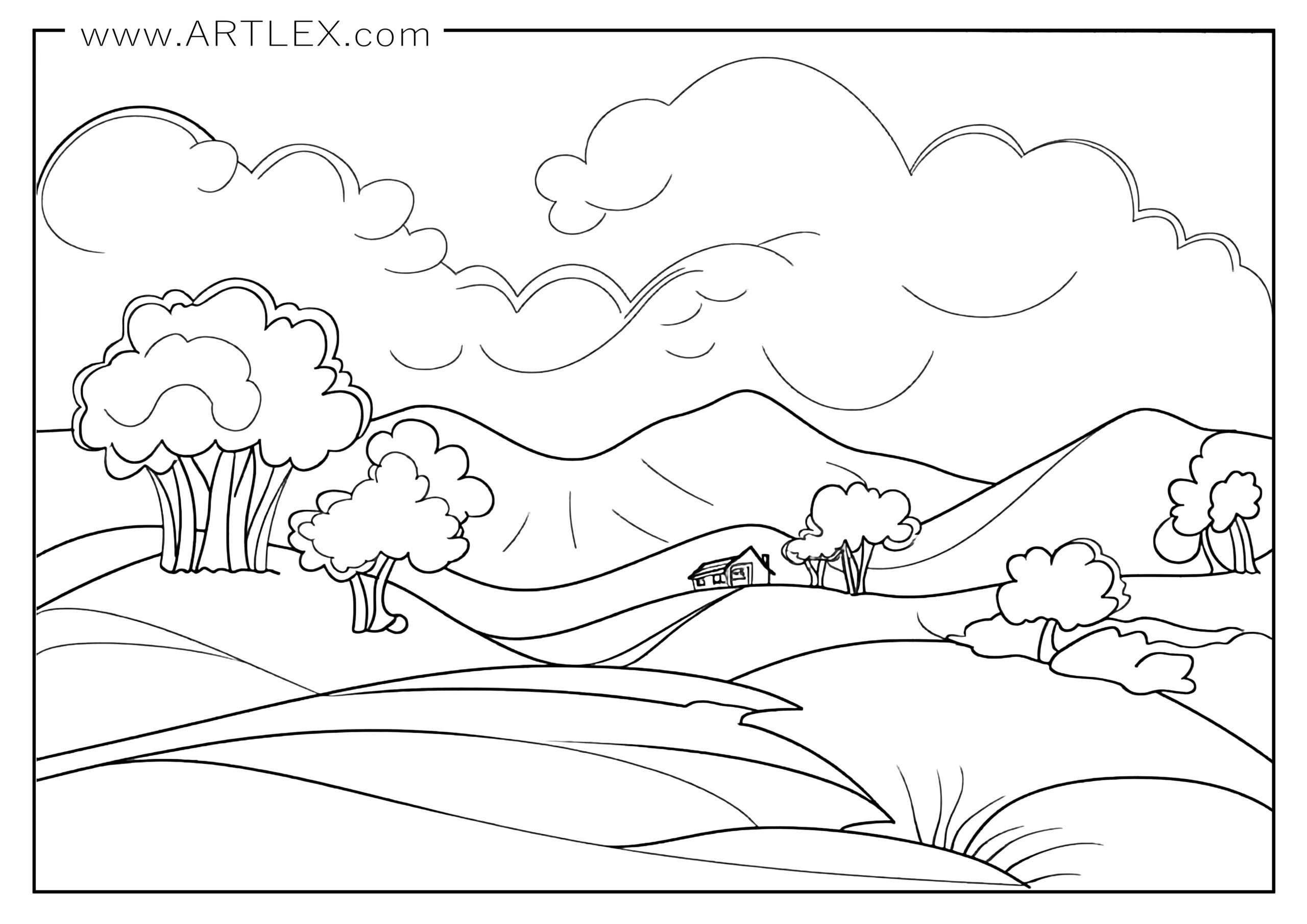 Of the best landscape coloring pages free printable â