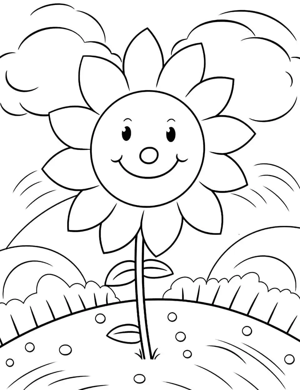 Spring coloring pages free printable sheets