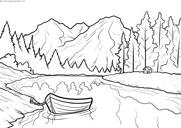 Coloring pages nature landscape forest mountains sea island coloring pages nature forest coloring pages horse coloring pages