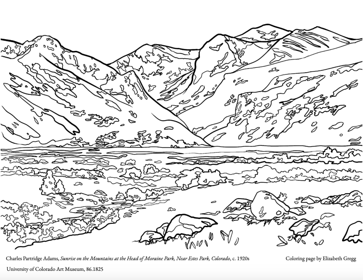 Coloring pages from our collection art museum university of boulder
