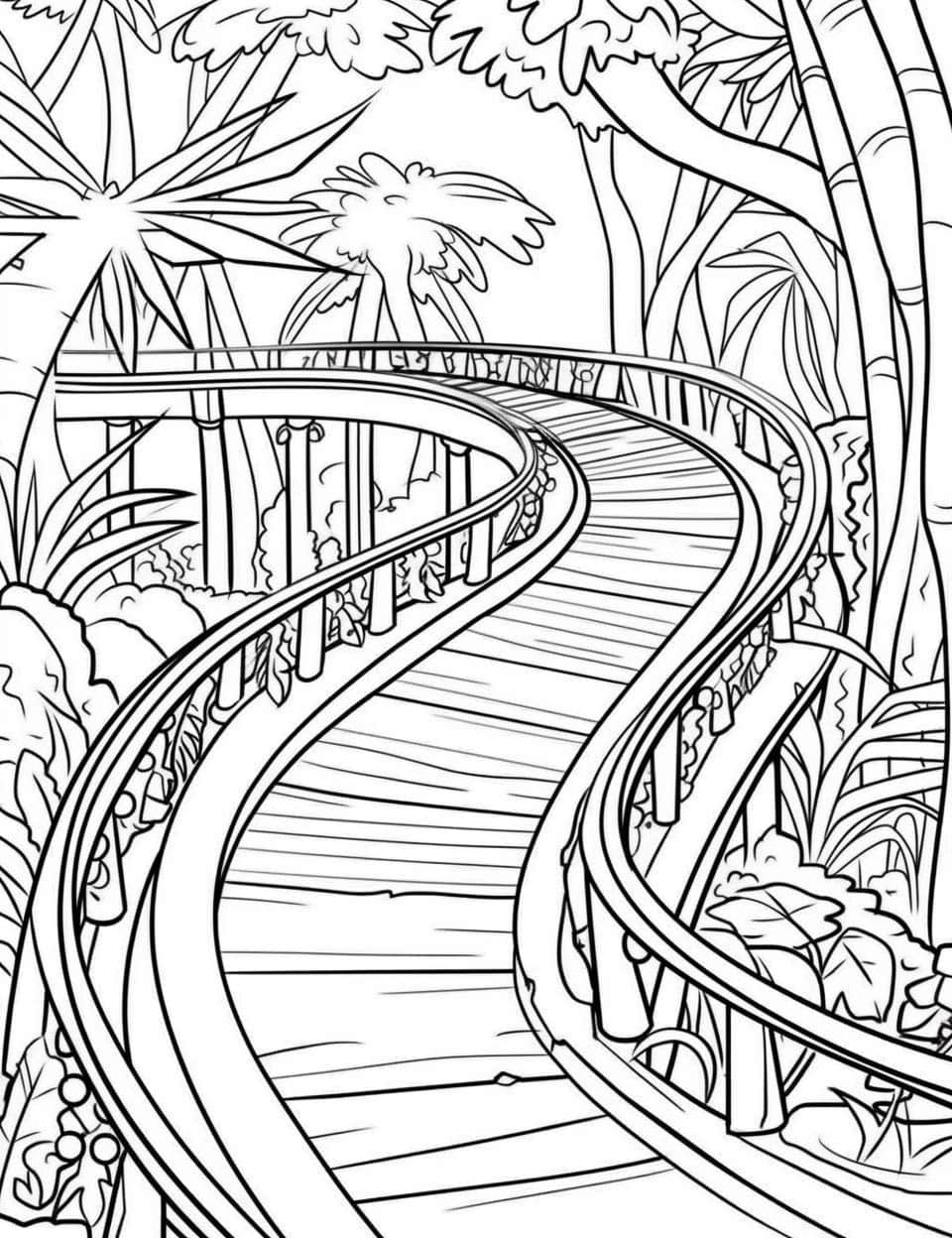 Scenic landscape coloring pages