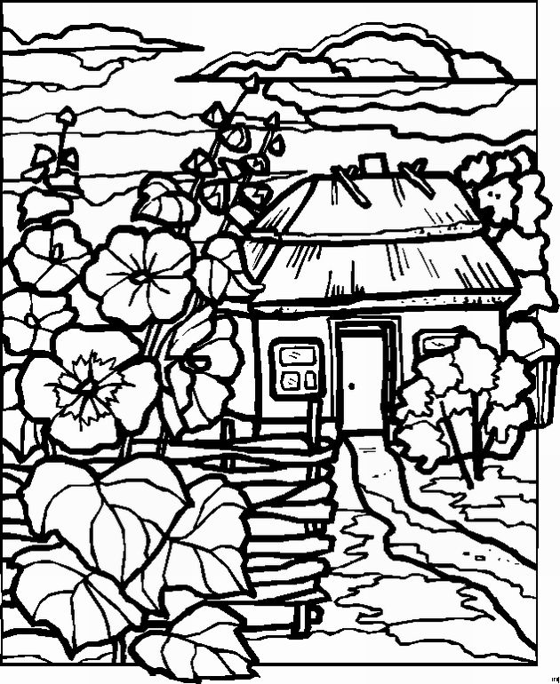 Landscape coloring pages