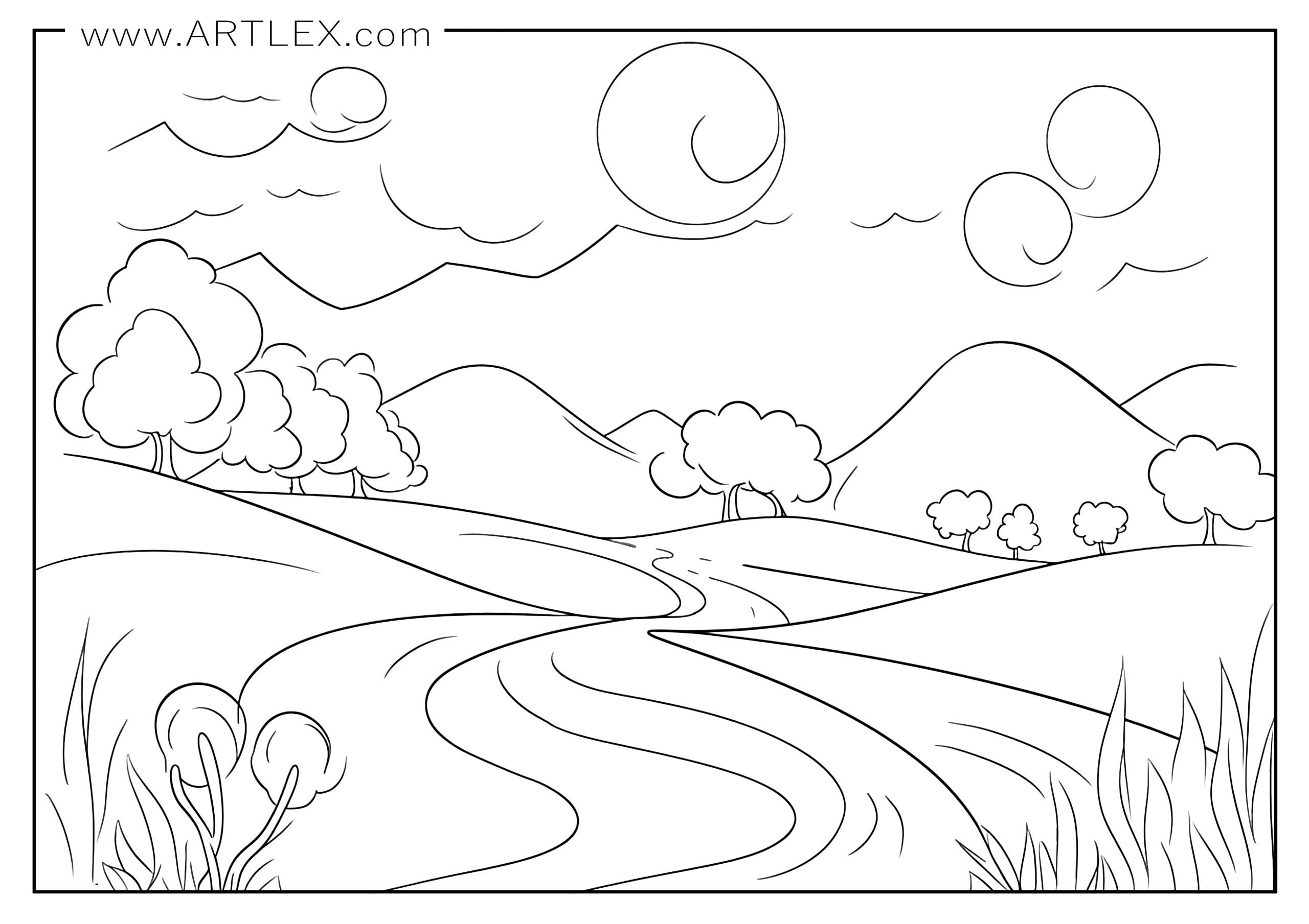 Of the best landscape coloring pages free printable â