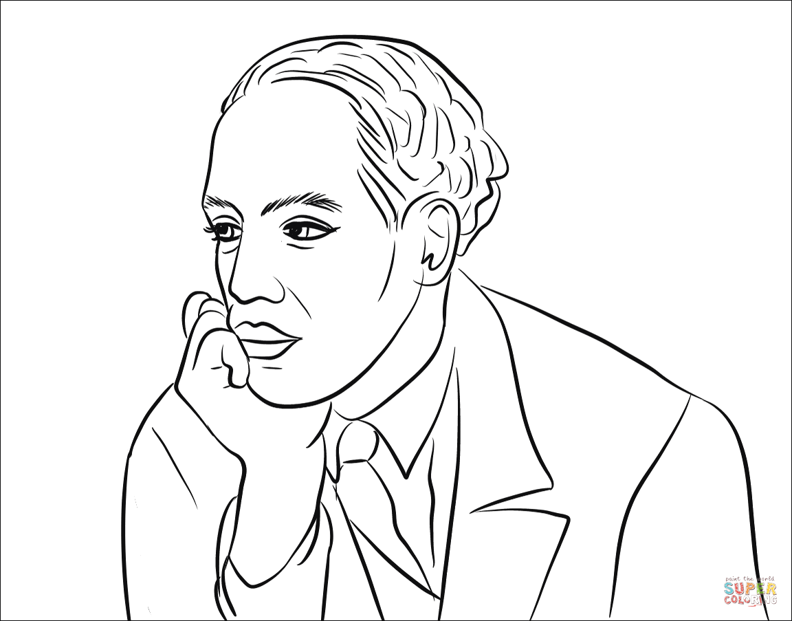 Langston hughes coloring page free printable coloring pages