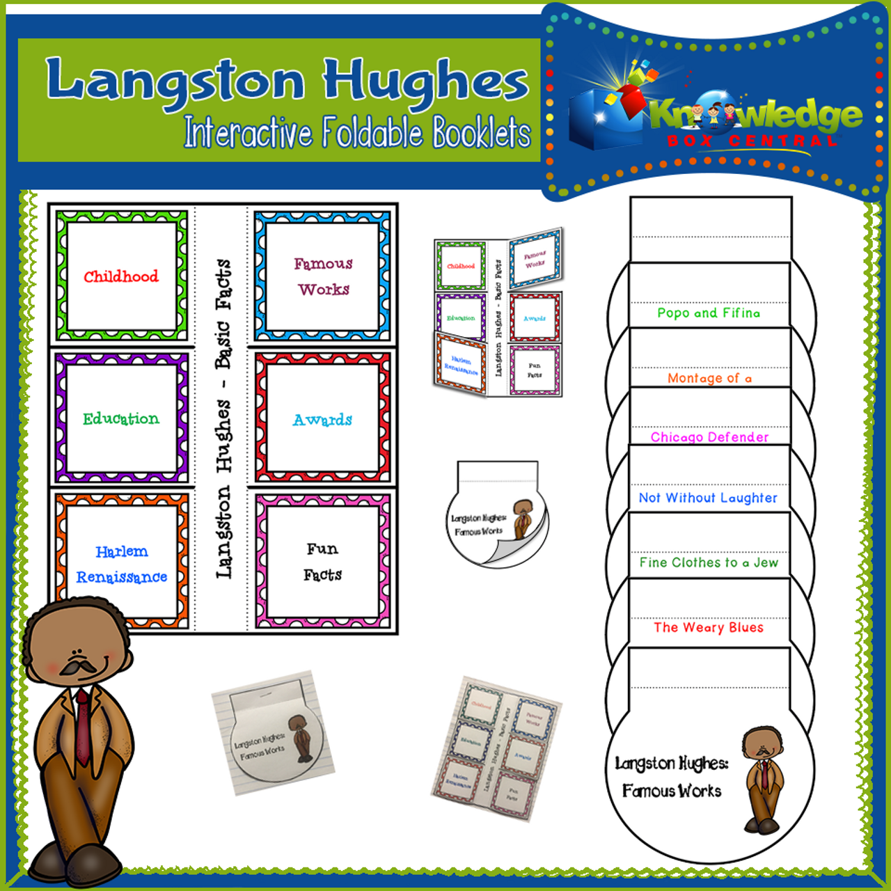 Langston hughes interactive foldable booklets