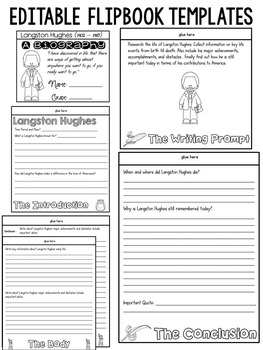 Black history biography langston hughes by teachtell tpt